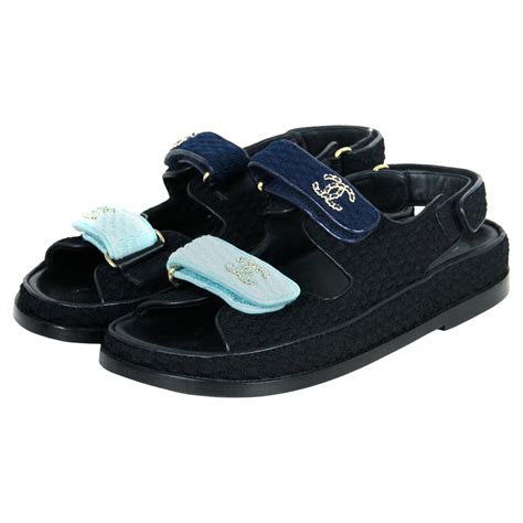 chanel velcro dad sandals|chanel dad sandals for sale.